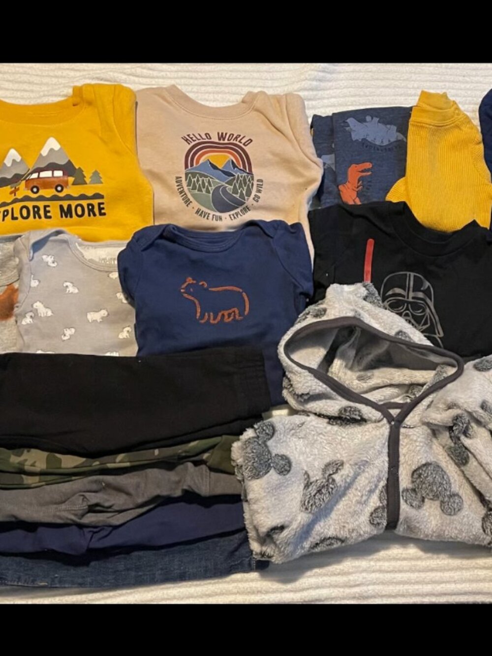 6–9M Baby Boy Fall & Winter Clothing Bundle • 17 Pieces • Long Sleeve Outfits